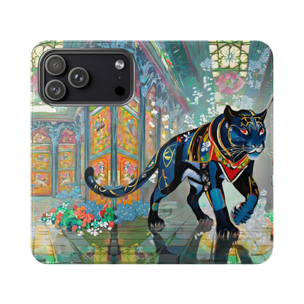 🐾💎 Cyber Panther's Hunt Flip Case – Digital Instinct & Neon Pursuit