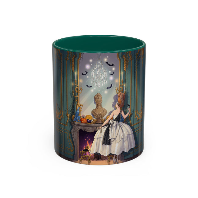 🕯️🎃 The Moonlit Manor Drawing Room Colorful Mug – Elegant Halloween Charm