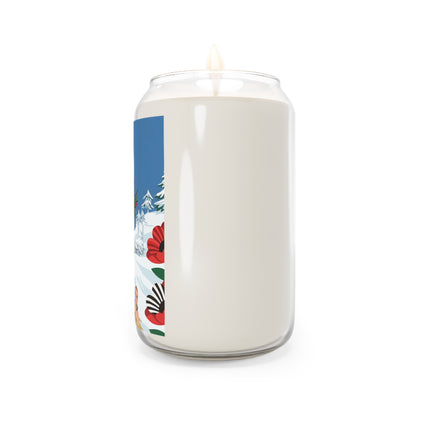 🎿🎄 The Christmas Holly Skier Scented Soy Candle – Whimsical Holiday Fantasy