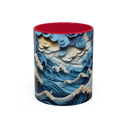 Dramatic Ocean with Crashing Waves Colorful Mugs (11oz, 15oz)