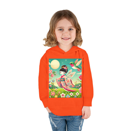 Geisha Fairy and the Hummingbird Blossom Toddler Pullover Fleece Hoodie