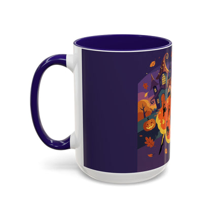 🐈‍⬛🎃 The Black Cat Witch Of Pumpkin Manor Colorful Mug – Whimsical Halloween Charm