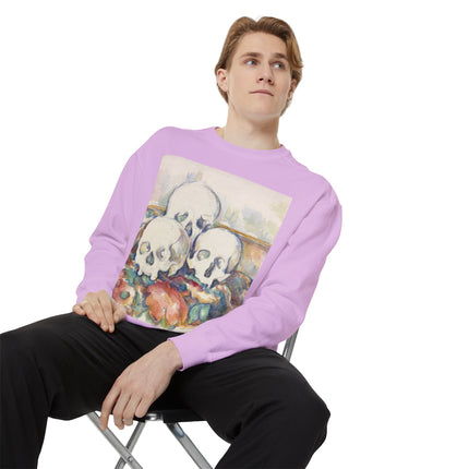 The Three Skulls by Paul Cézanne Garment-Dyed Sweatshirt