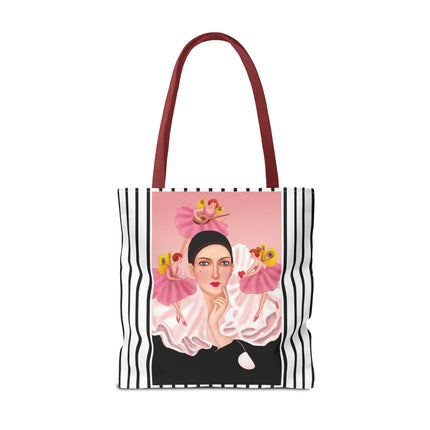 Pierrot & Fairies Dressed in Pink by Sofia Chiostri Tote Bag