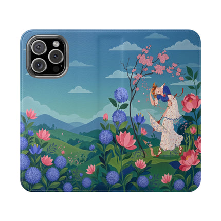 🌸🌿 The Garden Hide-And-Seek Flip Case – Art Deco Floral Whimsy