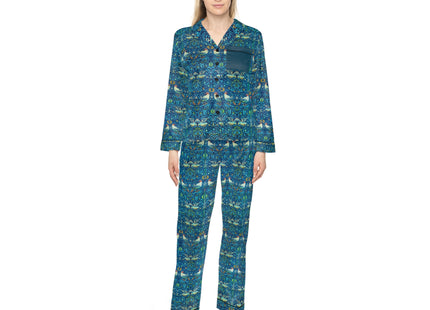 Birds by William Morris Women's Satin Pajamas (AOP)