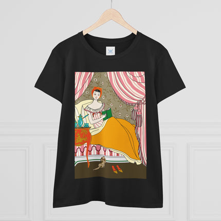 A Moment of Elegance and Comfort Women's Midweight Cotton Tee