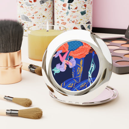 Rococo Stage Siren Compact Mirror – Theatrical Grace & Elegant Drama