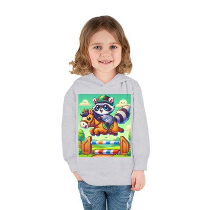 Raccoon Rider Toddler Pullover Fleece Hoodie