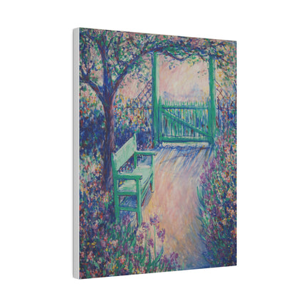 The Green Chair – Tranquil Impressionist Garden Scene