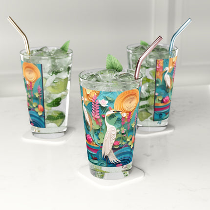 Elegant Egret Oasis Glass, 16oz