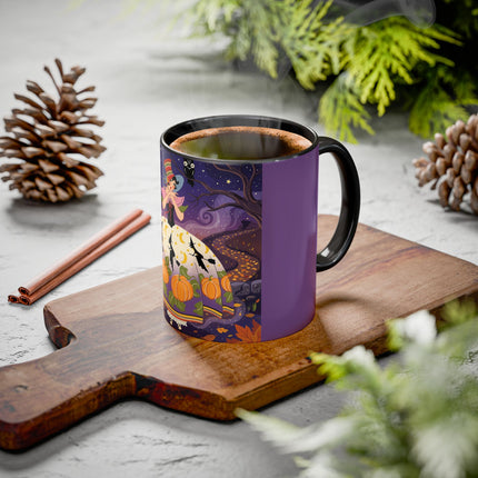 🎃🌙 The Pumpkin Moon Dress Colorful Mug – Whimsical Halloween Fashion