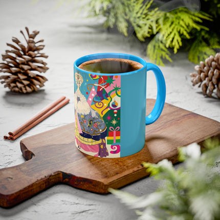 🎀✨ The Christmas Court Of Joy Colorful Mug – Art Deco Holiday Fantasy