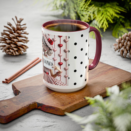 Fashionably Yours, XOXO Colorful Mugs (11oz, 15oz)