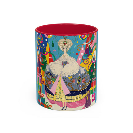 🎀✨ The Christmas Court Of Joy Colorful Mug – Art Deco Holiday Fantasy
