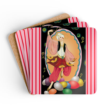 Easter Flair by Sofia Chiostri Corkwood Coaster Set