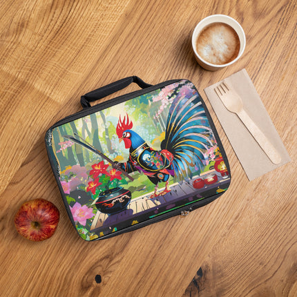 Cyberpunk Rooster Lunch Bag
