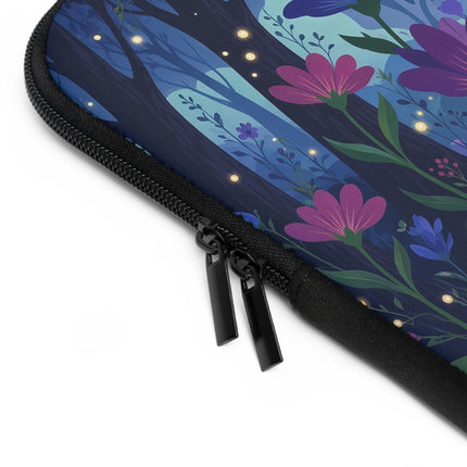 🌙🌸 The Lady Of The Firefly Garden Laptop Sleeve – Art Deco Floral Fantasy