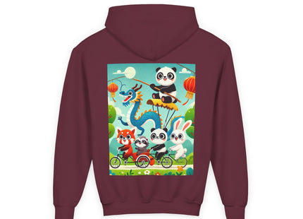 Rolling Along Together Youth Heavy Blend Hooded Sweatshirt