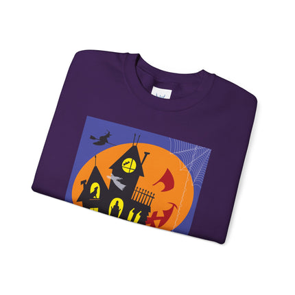 Halloween Night at the Haunted House Unisex Heavy Blend™ Crewneck Sweatshirt