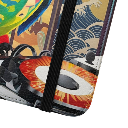 🎧🦜 Parrot DJ Flip Case – Neon Beats & Cyber Groove