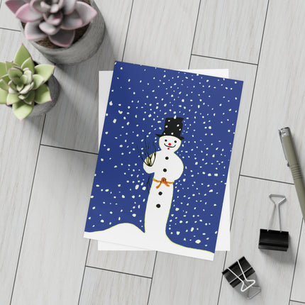Snowman in Falling Snow Postcard Bundles (envelopes included)