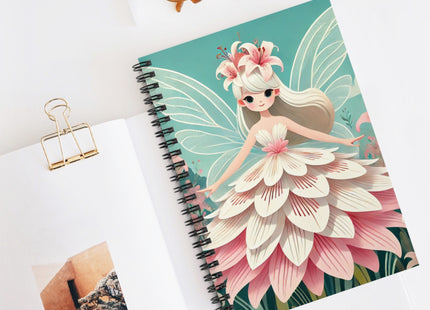 Lily Fairy in Bloom Spiral Notebook - Ruled Line