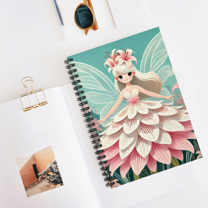 Lily Fairy in Bloom Spiral Notebook - Ruled Line