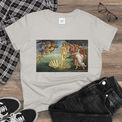 Birth of Venus by Sandro Botticelli Women's Midweight Cotton Tee