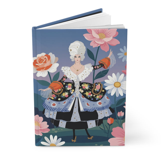 🌸👑 The Duchess Of The Giant Flowers Hardcover Journal – Art Deco Fashion Illustration