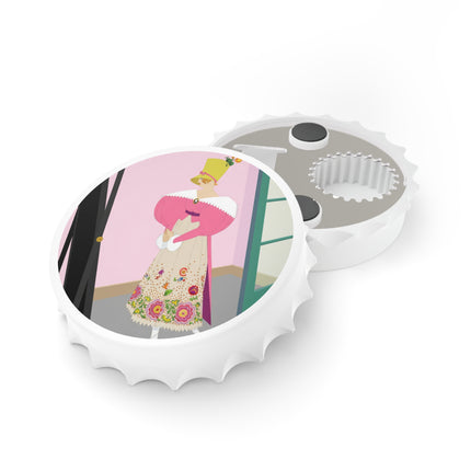 The Yellow Hat Bottle Opener – Whimsical 1920s Vogue Elegance