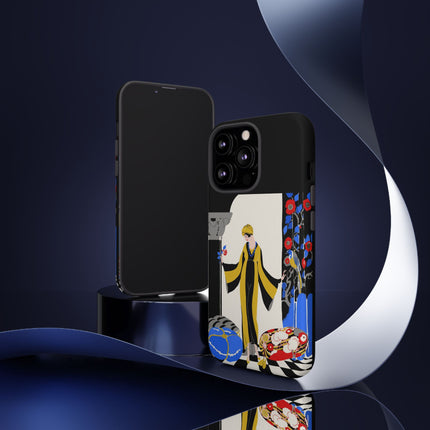 Art Deco Flapper in Yellow Robe Phone Case – Elegant Glamour & Exotic Charm