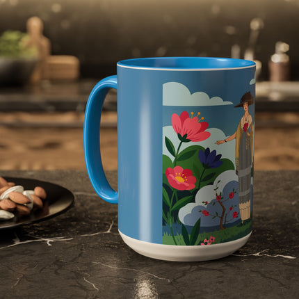 Garden Of New Beginnings Colorful Mugs – Art Deco Floral Elegance