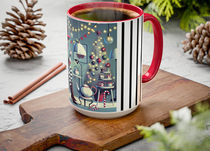 Whimsical Christmas Tea Party Colorful Mugs (11oz, 15oz)