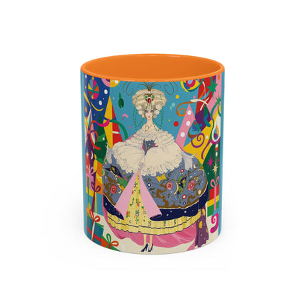 🎀✨ The Christmas Court Of Joy Colorful Mug – Art Deco Holiday Fantasy