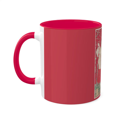 Wood for the Plum Tree by Tsukioka Yoshitoshi Colorful Mugs, 11oz
