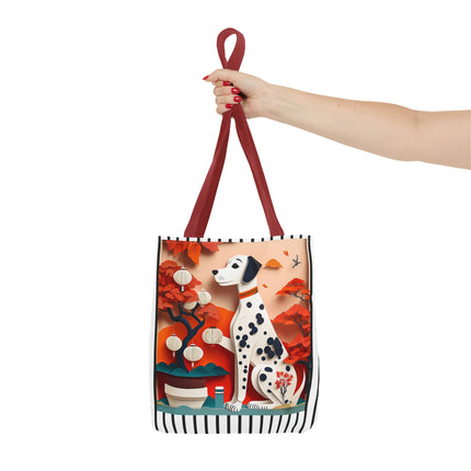 Dalmatian at an Autumn Bonsai Exhibition Tote Bag (AOP)