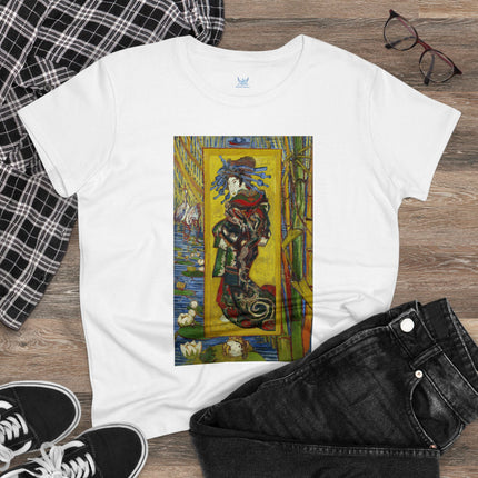 Courtesan (after Eisen) by Vincent van Gogh Women's Midweight Cotton Tee