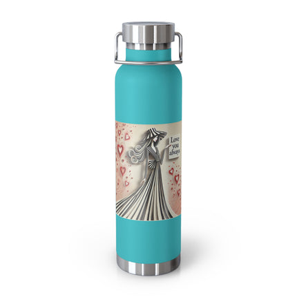Love You Always Copper Vacuum Insulated Bottle, 22oz
