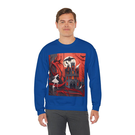 Halloween Night Scene Unisex Heavy Blend™ Crewneck Sweatshirt