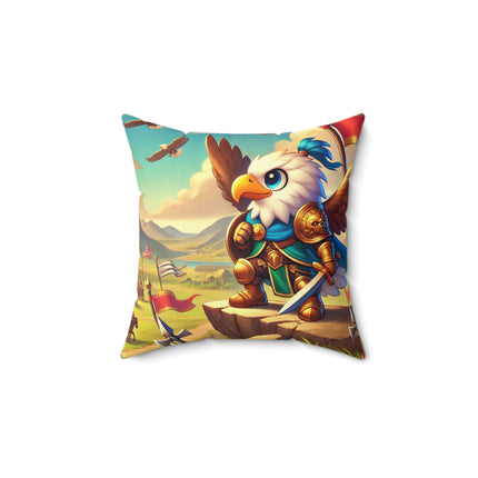 Watchful Guardian Spun Polyester Square Pillow