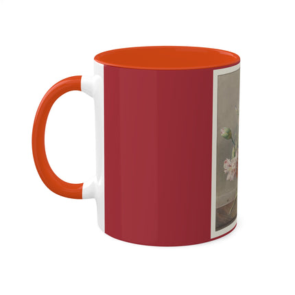 Floral Still Life by Georgius Jacobus Johannes van Os Colorful Mugs, 11oz