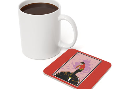 Woman Waiting for her Beloved at 1:59 by Kobayashi Kaichi Cork Back Coaster