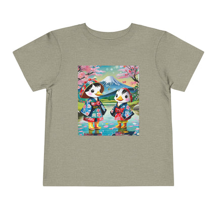 Rainy Day Ducks Toddler Short Sleeve Tee