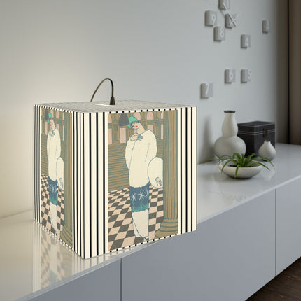 Les Hermines by Georges Lepape Light Cube Lamp