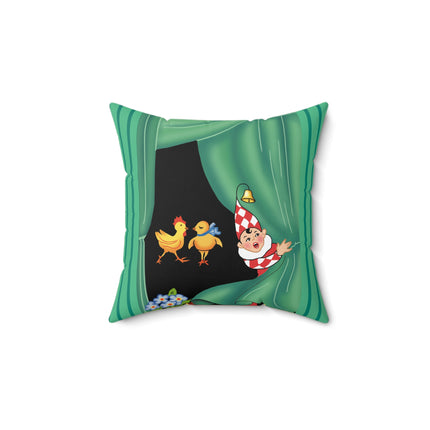 Easter Elf's Whimsy Spun Polyester Square Pillow