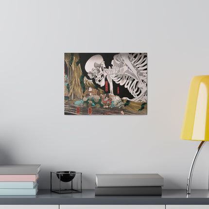 Mitsukuni Defying the Skeleton Spectre by Utagawa Kuniyoshi Matte Canvas, Stretched, 0.75"