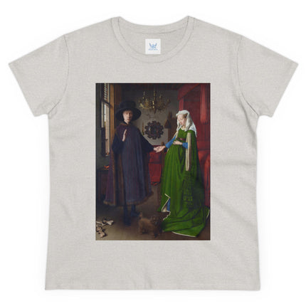 Arnolfini Portrait by Jan Van Eyck Women's Midweight Cotton Tee