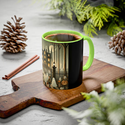 Ghostly Welcome – A Halloween Night Colorful Mugs (11oz, 15oz)