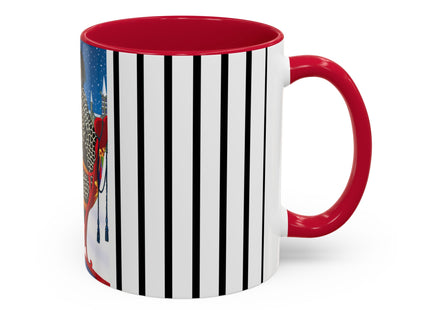 Elegant Winter Woman in Sleigh Colorful Mugs (11oz, 15oz)
